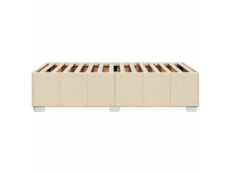  Lit simple- lit adulte -  cadre de lit sans matelas crème 100x200 cm tissu  - Conforama D