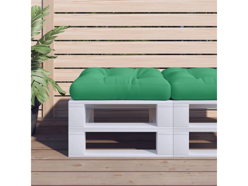  Coussin de palette, coussin de chaise, coussin de canapé vert 60x60x12 cm tissu cf55493  - Conforama B