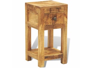 Table de chevet - cabinet de chevet - table de nuit avec 1 tiroir bois massif de manguier