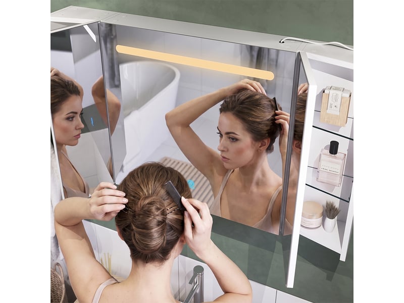  Vicco armoire de toilette, blanc, 100x60cm  - Conforama D