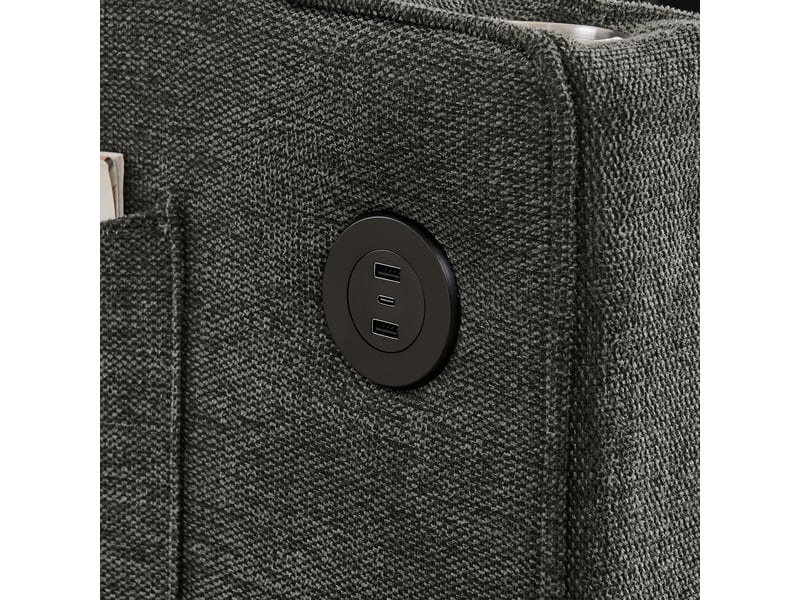  Canapé convertible, canapé-lit, gris, poches latérales, porte-gobelets, dossier inclinable 3 positions, 3 en 1, 190 cm, usb  - Conforama D