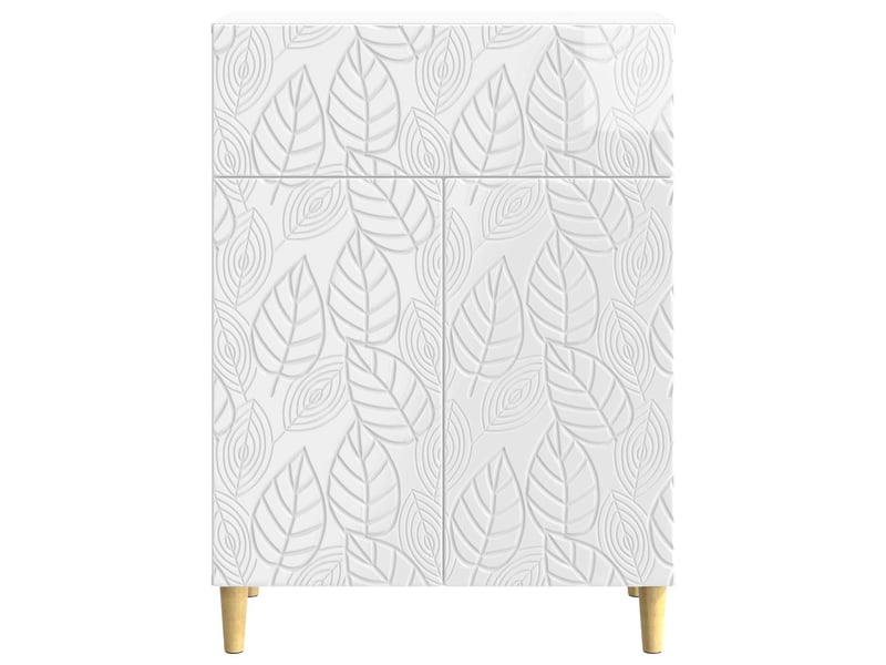 Buffet - bahut - meuble de rangement blanc brillant 66 x 34,5 x 90 cm bois d'ingénierie - Conforama D