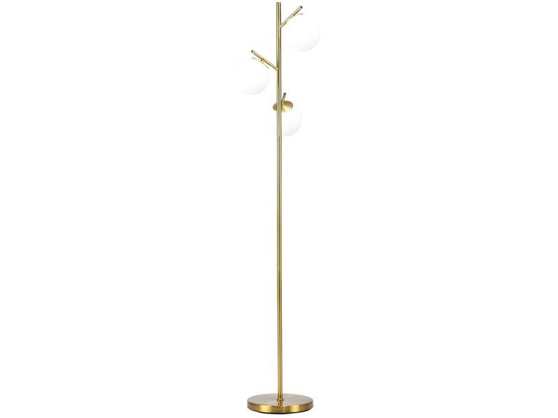  Lampadaire 27x27x169 cm 3 douilles e27 métal or  - Conforama A