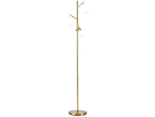 Lampadaire 27x27x169 cm 3 douilles e27 métal or