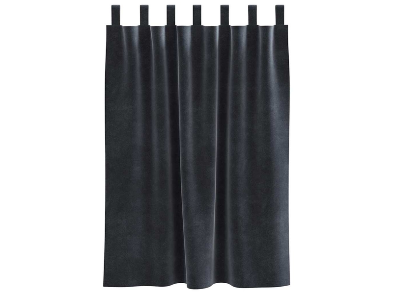  Lot de 2 rideaux, rideaux de fenêtre gris foncé 140 x 140 cm velours cf44061  - Conforama D