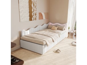 Lit coffre 90x200 cm <strong></strong>  <strong></strong> coloris blanc