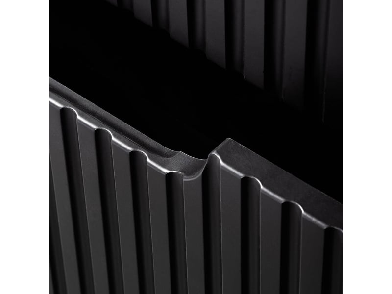  Meuble sous lavabo salle de bain rangement design avec 2 portes 60 x 60 x 40 cm noir effet chêne 03_0010016  - Conforama C