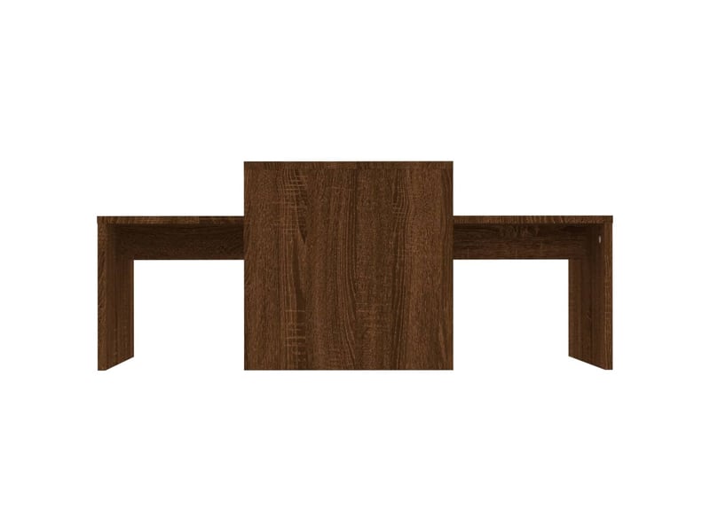  Ensemble table basse gigogne 2 pcs chêne marron 100x48x40cm bois d'ingénierie  - Conforama D
