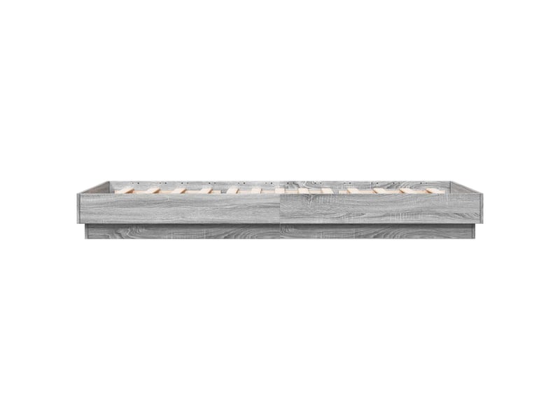  Lit simple- lit adulte -  cadre de lit au sol sonoma gris 80 x 200 cm bois d'ingénierie  - Conforama D