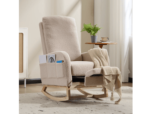 Fauteuil relax manuel MODENVIE Tissu bouclette beige vendu A l'unité