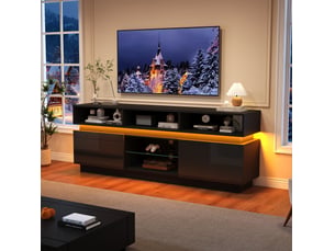 Meuble tv coloris noir 160 cm MODENVIE  