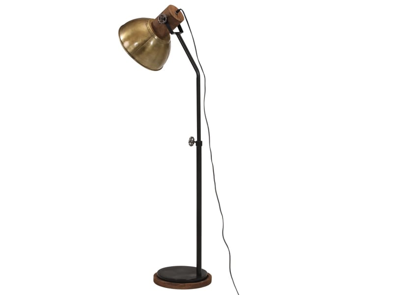  Lampadaire salon, lampe sur pied 25 w laiton antique 30x30x100-150 cm e27  - Conforama E