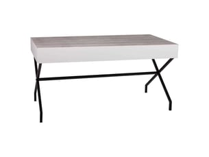 Table en bois et métal 160x80x80h