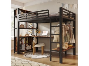 Lit mezzanine 90x200 cm <strong></strong>  <strong>Radiant Stride</strong> coloris noir