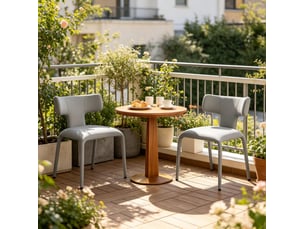 Chaises de salle à manger lot de 2 avec dossier incurvé et assise rembourrée en similicuir gris