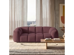 Selsey millma - canapé - 220 cm - velours rose