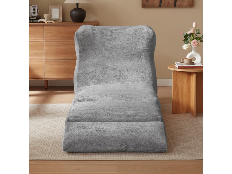  Chauffeuse convertible modenvie en mousse grise 90 x 118 x 86 cm  - Conforama D