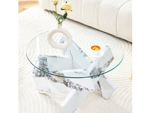 Table basse rond(e) coloris bicolore <strong>HAUSS SPOLE</strong> <strong></strong>