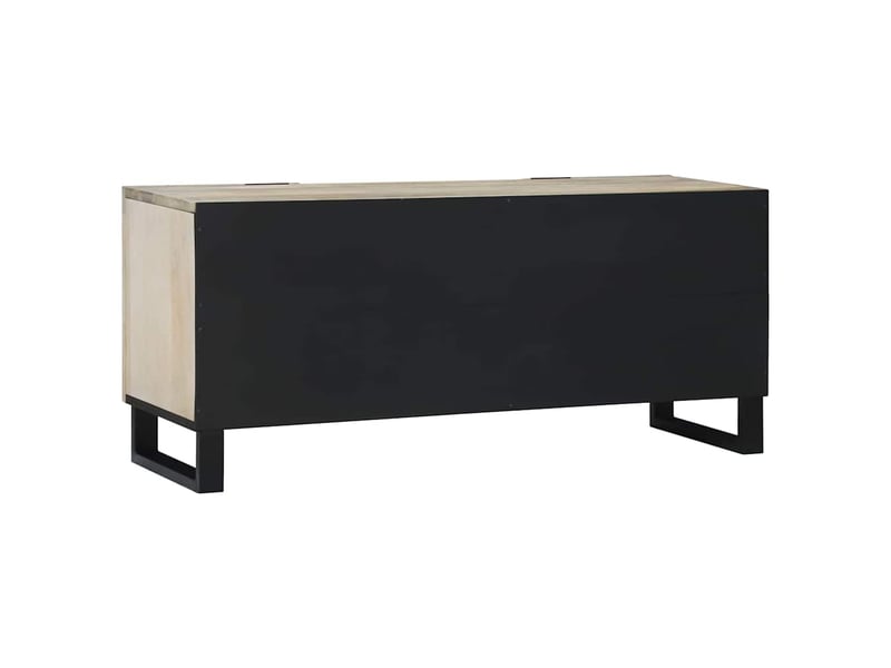  Meuble tv - unites tv 105 x 33 x 46 cm blanc bois d'ingénierie  - Conforama E