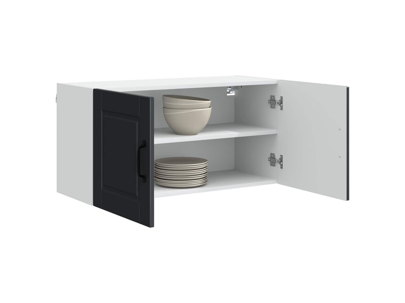  Meuble mural de cuisine, armoire de cuisine noir 80x31x40cm bois d'ingénierie shl5704  - Conforama C
