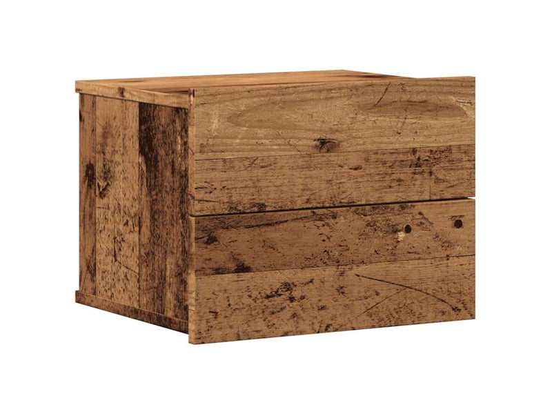  Table de chevet - cabinet de chevet - table de nuit murale vieux bois 40x32x30 cm  - Conforama A