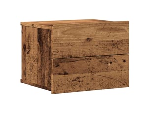 Table de chevet - cabinet de chevet - table de nuit murale vieux bois 40x32x30 cm
