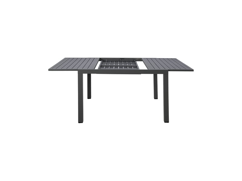  Table en alu carree extensible 120x120- 180 cm coloris gris  - Conforama E
