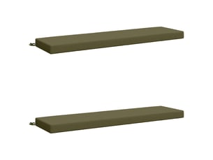 Lot de 2 coussins de banc, coussins d'assise soest 100 % polyester vert olive cf57593