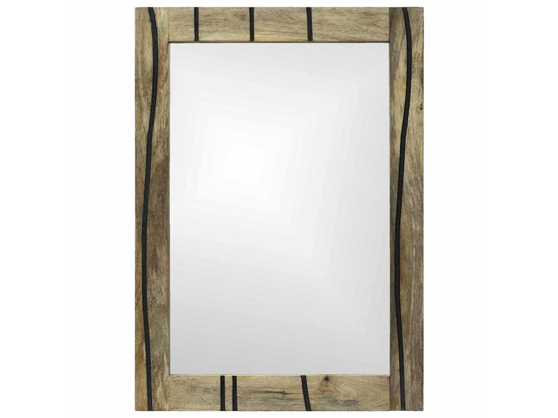  Miroir de salle de bain, miroir de toilette naturel 50 x 2,5 x 70 cm rectangulaire cf62644  - Conforama A