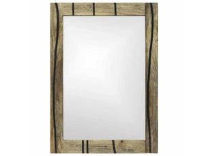 Miroir de salle de bain, miroir de toilette naturel 50 x 2,5 x 70 cm rectangulaire cf62644