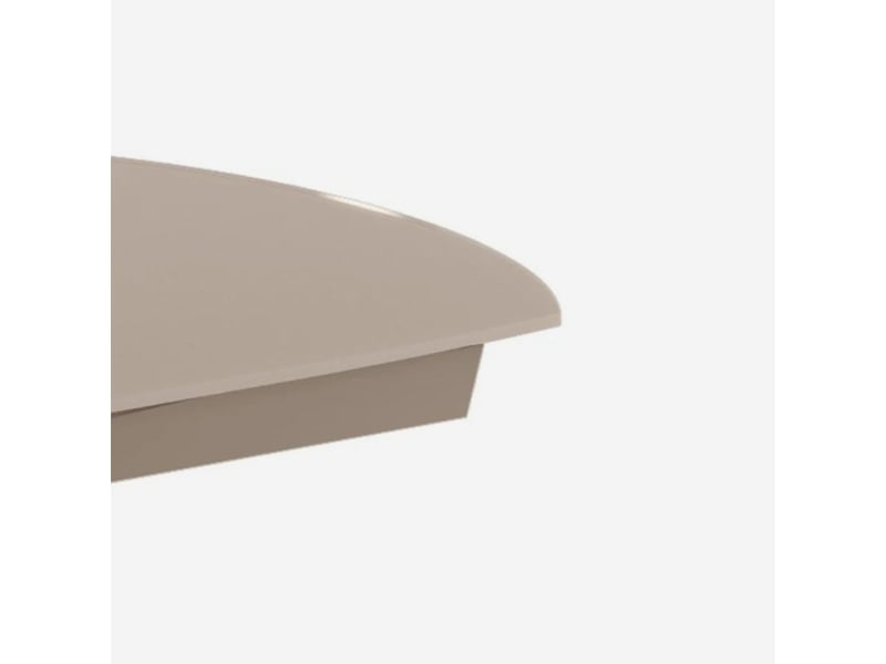  Table de salle à manger extensible en verre et métal 120180x90 float - gris tourterelle  - Conforama D