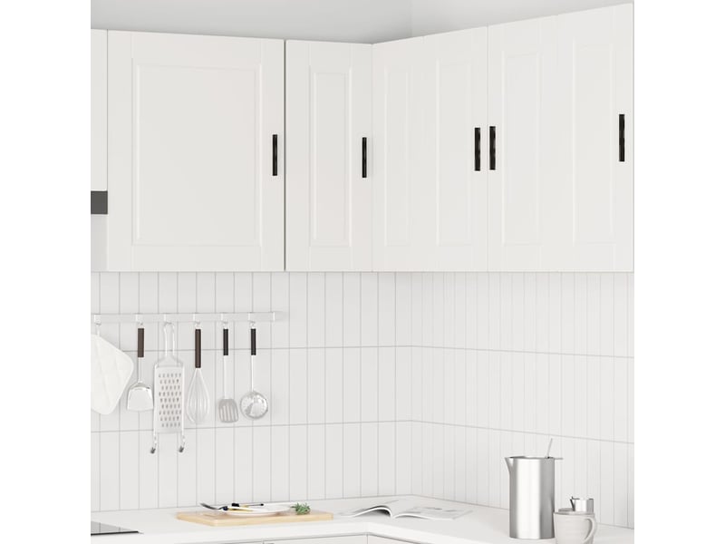 Armoire d'angle murale de cuisine porto blanc bois d'ingénierie - Conforama C