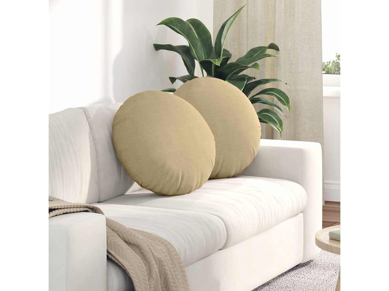  Lot de 2 coussins de siège, coussins décoratifs tissu en velours côtelé vert gris cf59821  - Conforama B