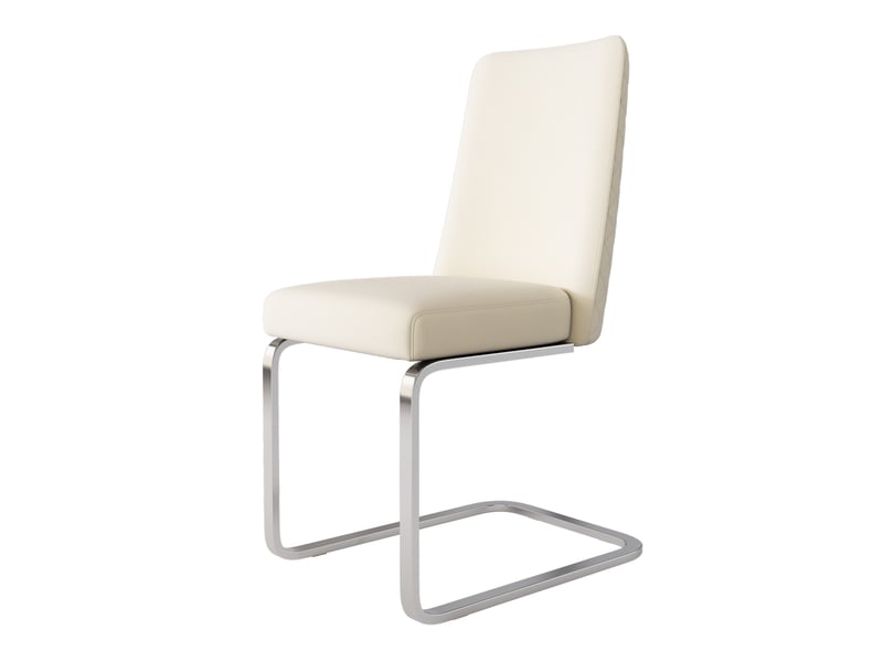  Lot de 4 chaises de salle à manger,52x45x88 cm,velours,beige et argenté  - Conforama A