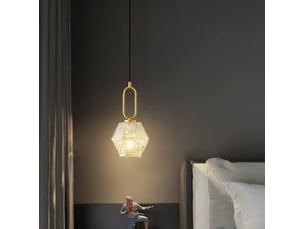 Suspension moderne – laiton – verre design – montage en surface – pour chambre (chevet), salle à manger, salon, îlot cuisine, loft – créative