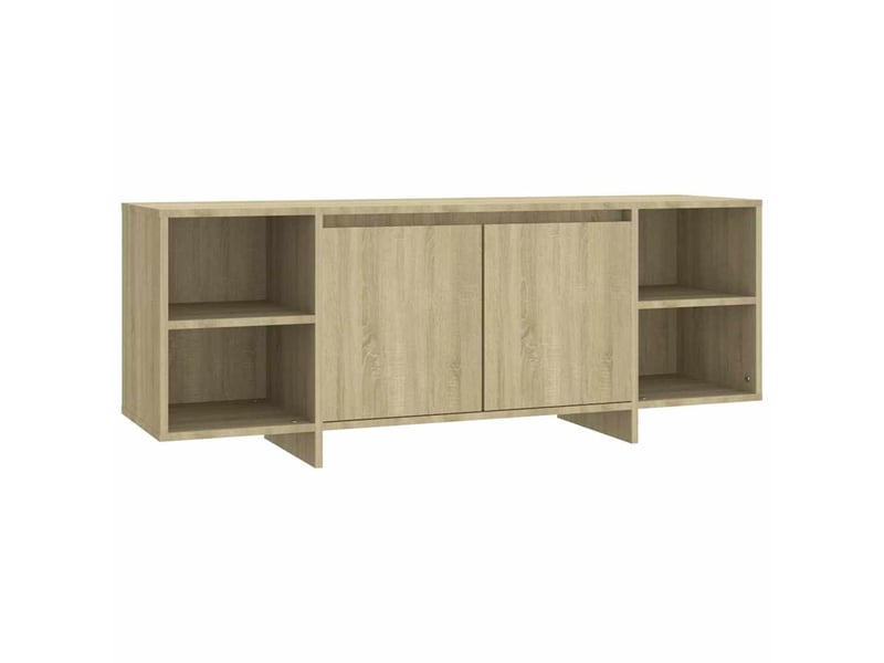  Meuble tv - banc tv - meuble de rangement chêne sonoma 130x35x50 cm bois d'ingénierie  - Conforama A
