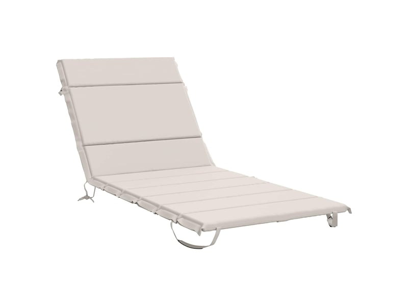  Coussin de transat, coussin pour bain de soleil gemert 100 % polyester blanc 200 x 80 x 3 cm cf56115  - Conforama A