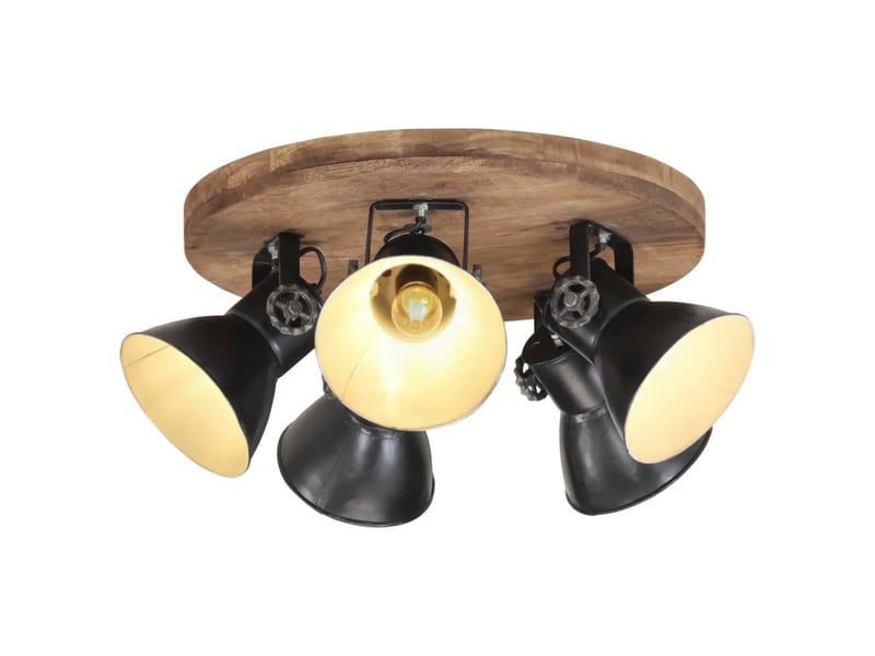  Plafonnier, lampe plafond 25 w noir 50x50x25 cm e27  - Conforama B