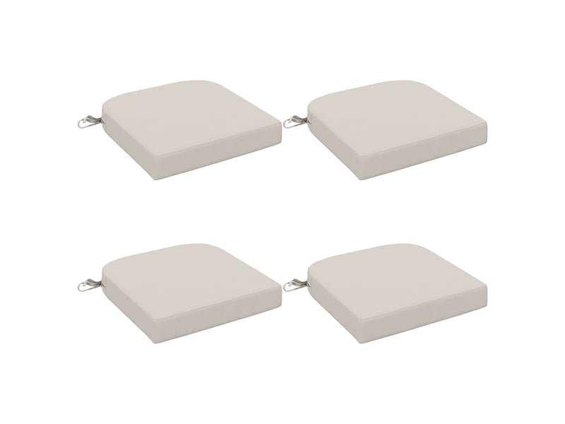 Lot de 4 coussins de siège, coussins d'assise soest 100 % polyester blanc cf60781 - Conforama A