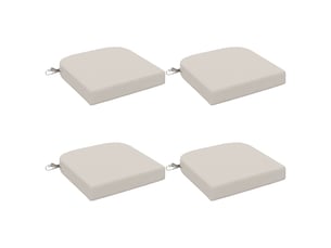 Lot de 4 coussins de siège, coussins d'assise soest 100 % polyester blanc cf60781