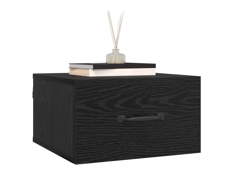  Table de chevet - cabinet de chevet - table de nuit chêne noir 35 x 35 x 20 cm bois d'ingénierie  - Conforama B