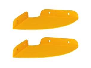 Lot de 2 étagères flottantes d'angle, étagères murales jaune moutarde 15 x 15 x 2 cm cf41645