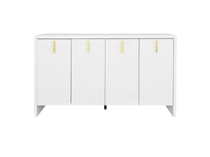 Buffet 4 porte(s) 0 tiroir(s) - 140 cm blanc panneau de particules