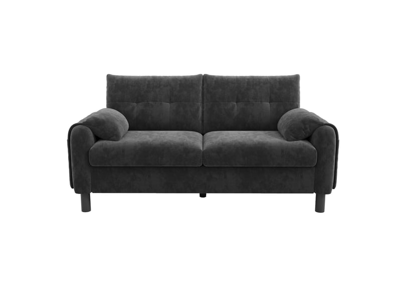 Canapé modulable ulevr 2 places avec poches latérales, 158 cm, chenille gris - Conforama A