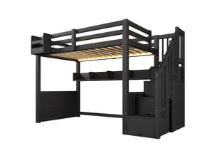 Lit mezzanine 90x200 cm <strong></strong> <strong>OMNIGLINT TRADING LTD</strong> coloris noir