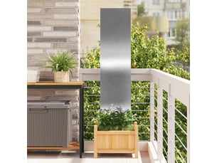Vidaxl écran de confidentialité de jardin fretwork argenté 32 x 140 cm