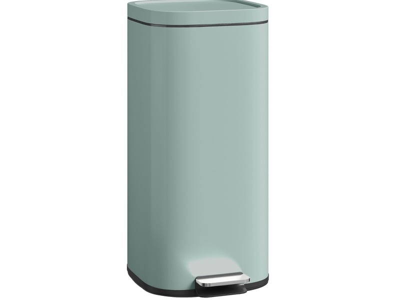  Poubelle de cuisine à pédale 30 l – 29 x 36 x 59,5 cm – vert – fermeture soft-close et seau intérieur amovible  - Conforama A