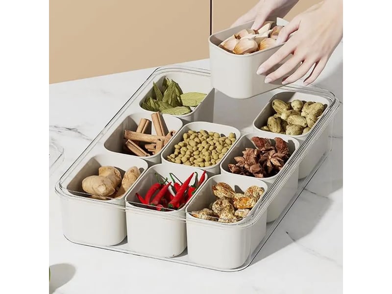  Plateau séparateur - boîte de rangement portable petit séparateur d'épices  - Conforama D
