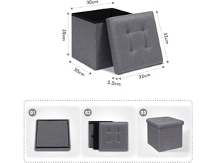 Pouf / repose pied VICMHUANG gris