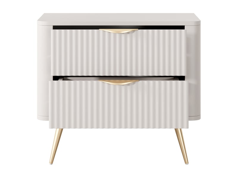  Chevet baari, 2 tiroirs, 63x38x55h cm beige Baari - Conforama E